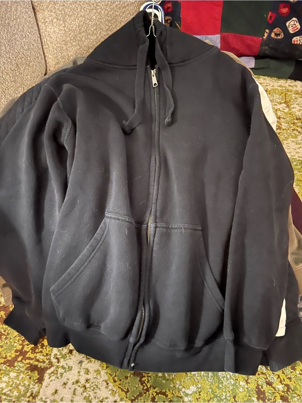 Classic Black Zip-Up Hoodie